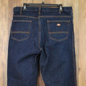 Dickies Men's Work Jeans Regular Fit Dark Wash 38x32